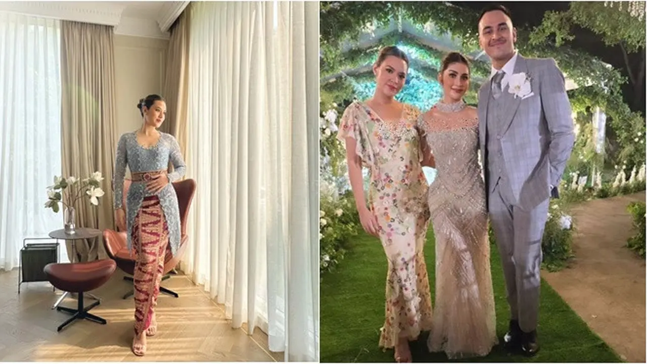 6 Potret Raisa di Pernikahan Marco Ivanos Sang Sepupu, Tampil Anggun Berkebaya