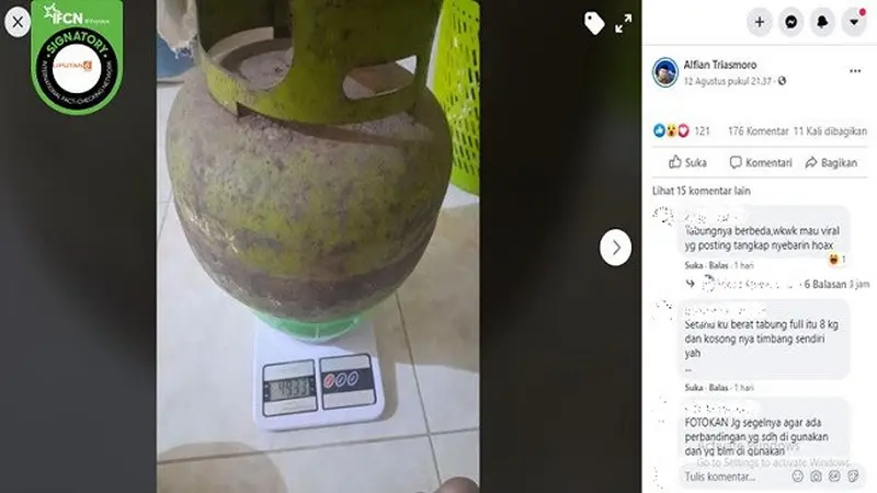 Gambar Tangkapan Layar Foto Tabung Gas Elpiji 3 kg