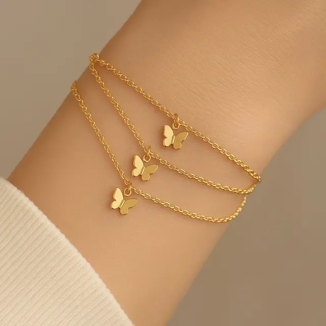 Model Gelang Kupu-Kupu Emas