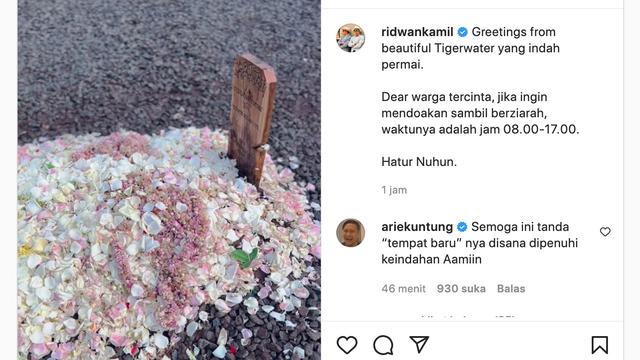 Unggahan Ridwan Kamil. (Foto: Dok. Instagram @ridwankamil)
