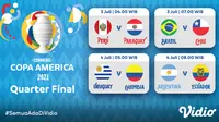 Babak 8 besar Copa America 2021 dapat disaksikan melalui platform streaming Vidio. (Dok. Vidio)