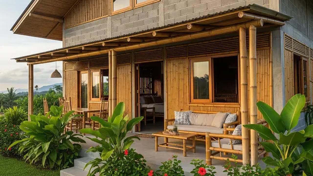 7 Desain Rumah Kecil Tapi Unik 4x6 Meter dari Batako dan Bambu, Dilengkapi Teras Bernuansa Alam