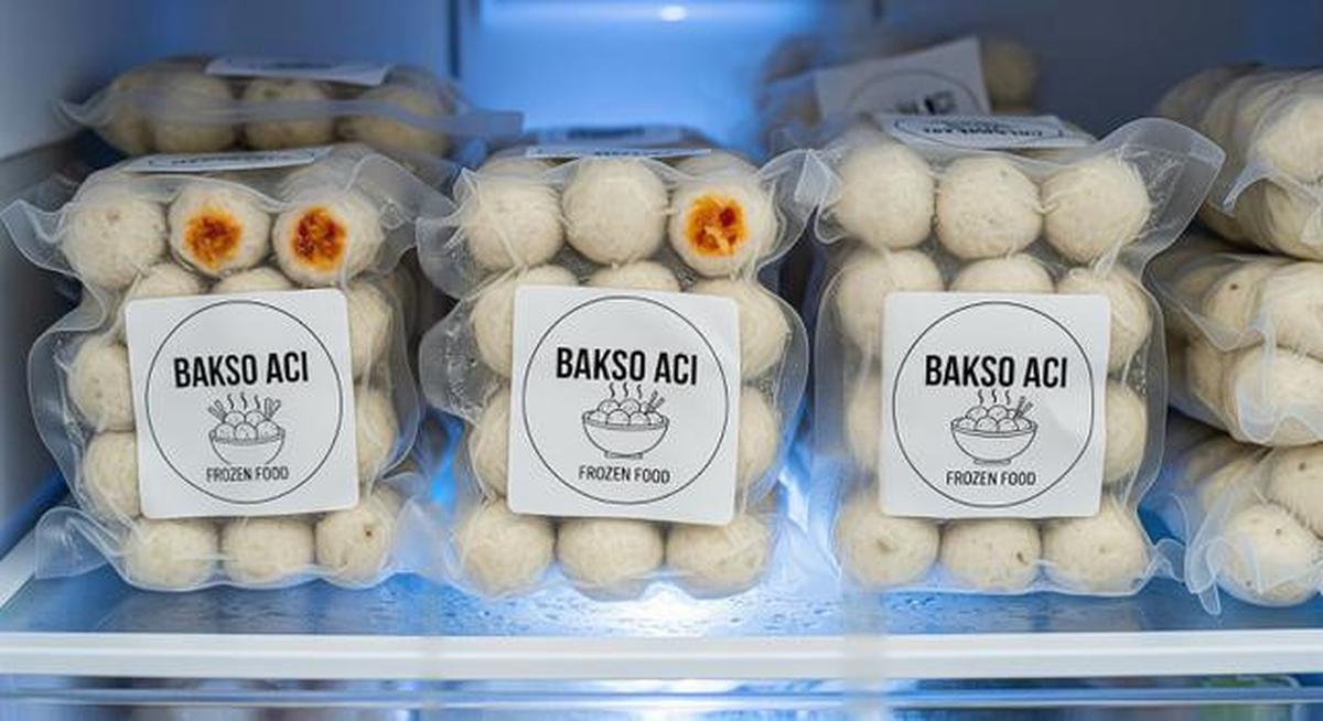 Frozen food bakso aci beku