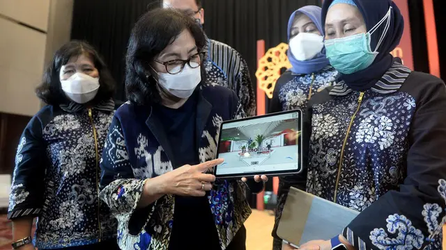 Dirjen IKMA, Gati Wibawaningsih saat di pembukaan ii-Motion 2021 di ICE BSD, Tangerang Selatan, Kamis (3/5/2021).