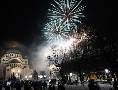 Pesta Kembang Api Tahun Baru di Serbia