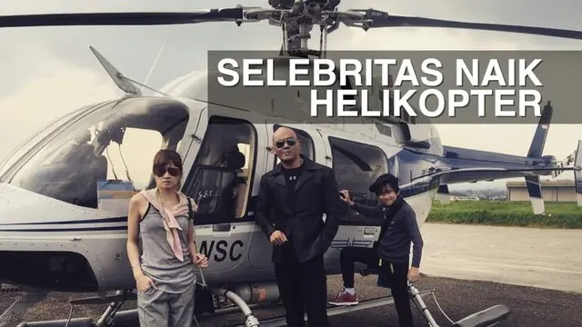 Tidak bersahabatnya suasana jalan raya membuat beberapa artis ini memilih helikopter untuk bepergian 