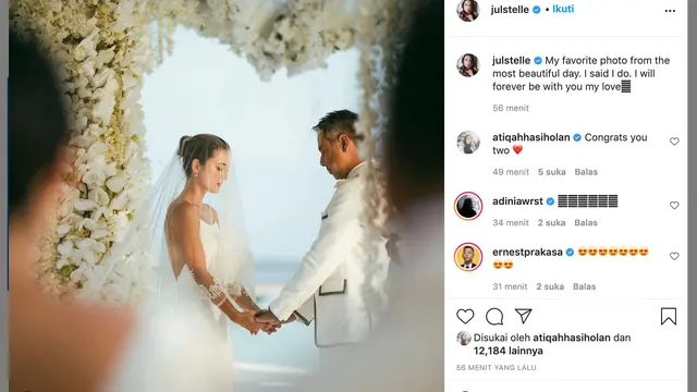 Unggahan Julie Estelle. (Foto: Dok. Instagram @julstelle)