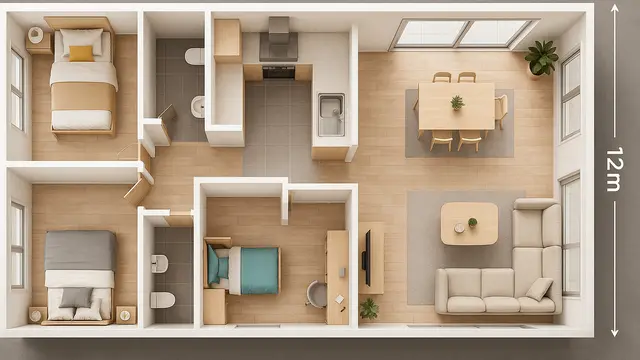 7 Desain Rumah Ukuran 7x12 Minimalis dengan 3 Kamar Tidur, Tetap Lega dan Nyaman untuk Dihuni