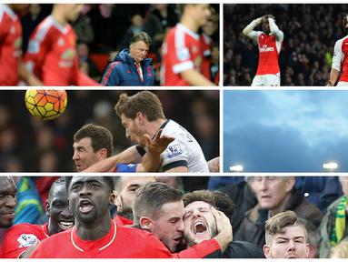 Inilah 10 foto terbaik Liga Inggris Pekan ke-23 pilihan Bola.com. (AFP/Reuters)
