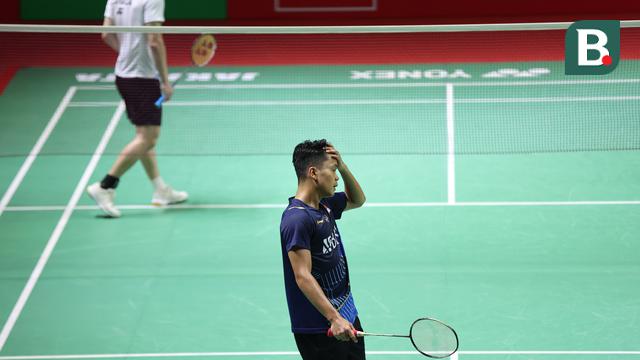 Anthony Sinisuka Ginting di semifinal Indonesia Masters 2024