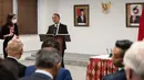 Menteri Investasi / Kepala BKPM Bahlil Lahadalia memberi sambutan pada penandatanganan kerjasama antara PT. Vektr Mobiliti Indonesia dengan Britishvolt di Inggris, Rabu (23/3/2022). Kerjasama tersebut menjadi salah satu prioritas utama advokasi G20 dan B20 di Indonesia. (Liputan6.com/HO/KADIN)