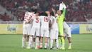 <p>Para pemain starting XI Timnas Indonesia berdoa sebelum dimulainya pada laga terakhir Grup F putaran kedua kualifikasi Piala Dunia 2026 Zona Asia di Stadion Utama Gelora Bung Karno (SUGBK) Senayan, Jakarta, Selasa (11/6/2024). (Bola.com/M Iqbal Ichsan)</p>