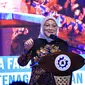 Menteri Ketenagakerjaan, Ida Fauziyah saat mengunjungi SMK Mitra Industri 02 di Pati, Jawa Tengah, Rabu (15/5)/Istimewa.