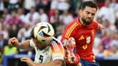 Jerman berhasil menyamakan kedudukan pada menit ke-89 lewat aksi Florian Wirtz. (Fabrice COFFRINI/AFP)