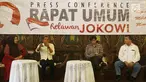 Ketua Panitia Rapat Umum Relawan Jokowi, Victor Sirait saat konferensi pers di kawasan Kemang, Jakarta, Kamis (2/8). Konferensi pers terkait persiapan rangkaian acara yang akan dihelat 4 Agustus 2018 di kawasan Sentul, Bogor. (Liputan6.com/Johan Tallo)