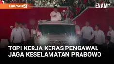 Momen istimewa terekam di Monas, Jakarta Minggu malam. Di tengah pesta rakyat dan karnaval kemerdekaan RI, sejumlah pengawal dan pasukan pengamanan presiden bertugas ekstra.