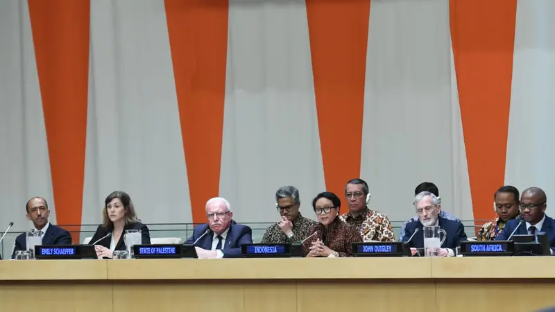 Menteri Luar Negeri Republik Indonesia, Retno Mrsudi, memimpin rapat informal tentang isu pendudukan Israel atas Palestina di DK PBB, Kamis 9 Mei 2019 (Kemlu RI)