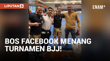 Gokil! Bos Facebook Mark Zuckerberg Menang Medali Emas di Turnamen BJJ