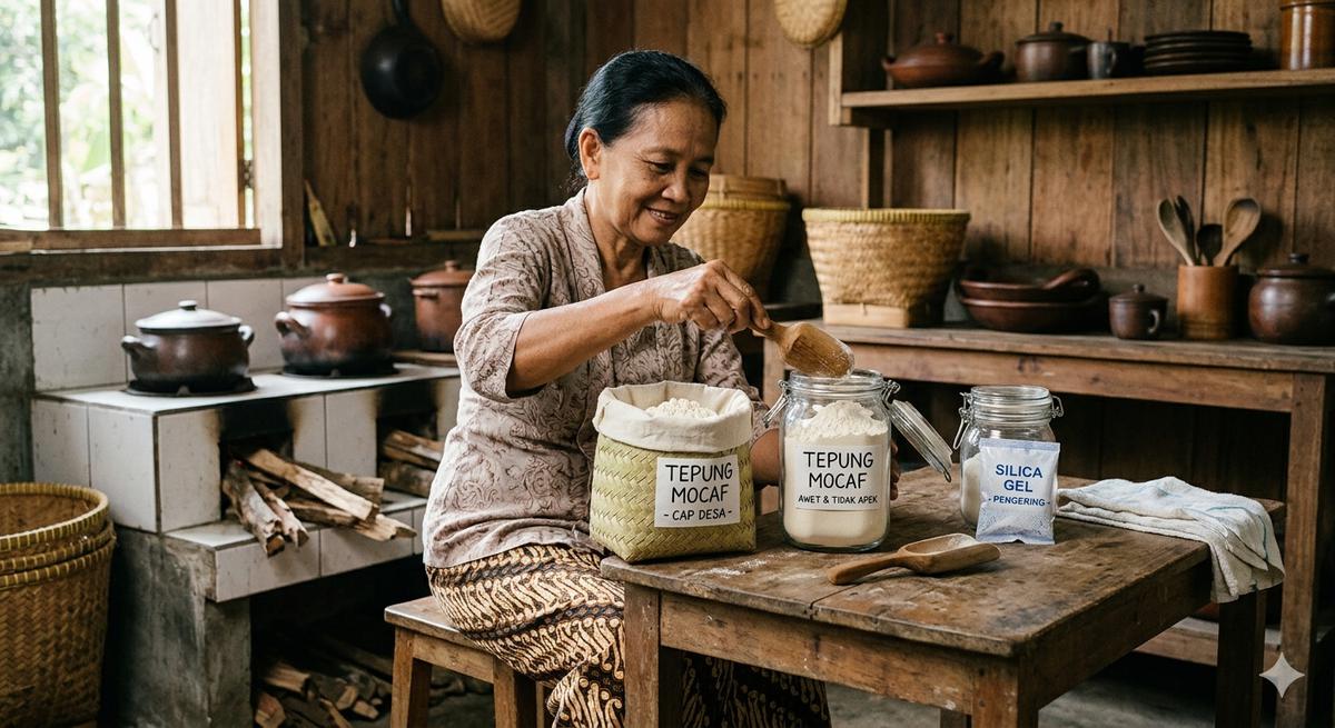 Trik Menyimpan Tepung Mocaf agar Awet dan Tidak Bau Apek. Gemini