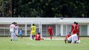 Ekspresi kecewa pemain Timnas Amputasi Indonesia setelah kebobolan dari Iran dalam laga Grup A Kualifikasi Piala Dunia Amputasi 2026 di Stadion Madya, Senayan, Jakarta, Kamis (13/11/2025). (Bola.com/Bagaskara Lazuardi)
