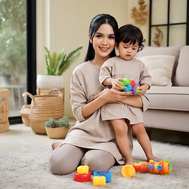 Outifit Ibu Muda Tunik dengan Legging