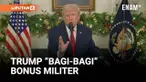 Presiden Amerika Serikat Donald Trump mengumumkan pemberian bonus Natal senilai USD 1.776 atau sekitar Rp27 juta kepada anggota militer AS dalam pidato di Gedung Putih, Rabu malam.