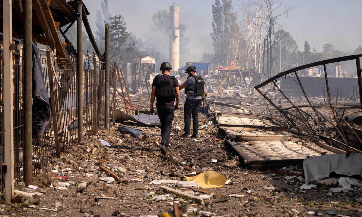 Drone Rusia Hantam Gudang Militer di Kyiv 37 Orang Tewas
