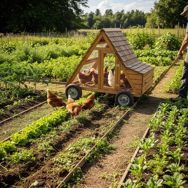 Desain Kebun Ayam yang Menyatu dengan Kandang