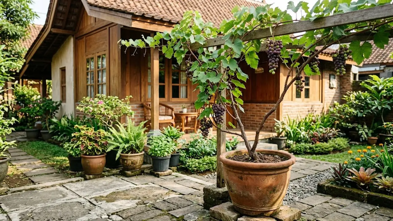 Tanaman Anggur dalam Pot