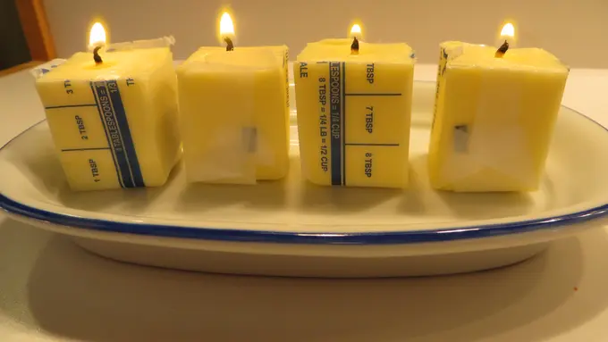 Manfaatkan Mentega di Dapur Jadi Lilin Darurat Saat Mati Listrik