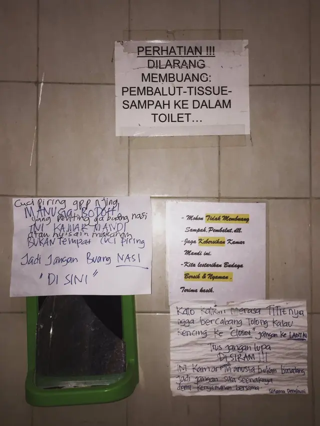 6 Peringatan di Kos Putri Ini Bikin Senyum Tipis, Kocak