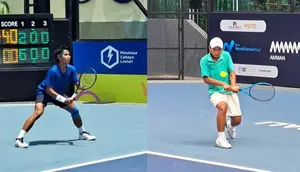 Rifqi Fitriadi dan Rafalentino Ali Da Costa Melaju ke Babak Kedua ITF World Tennis Tour M-15
