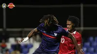 Penyerang Timnas Indonesia U-20, Ronaldo Kwateh ketika berhadapan dengan Prancis U-20. (PSSI).