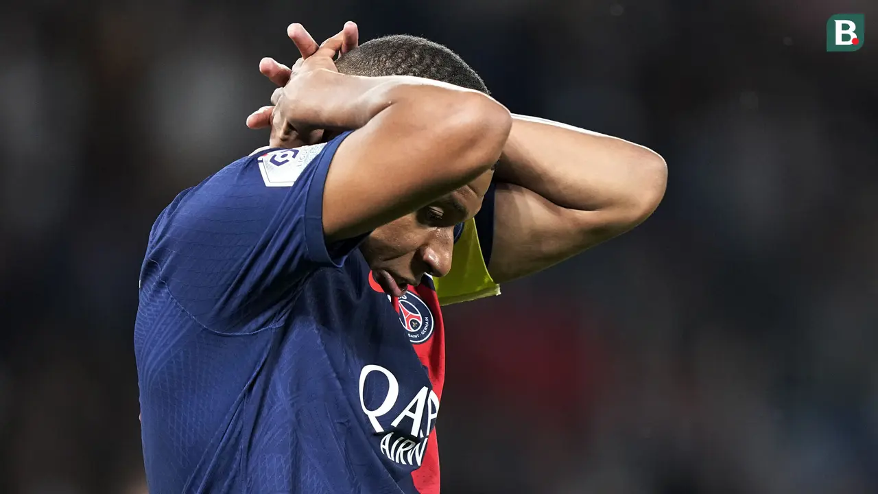 Foto: Wajah Lesu Kylian Mbappe setelah PSG Ditumbangkan Nice di Kandang Sendiri