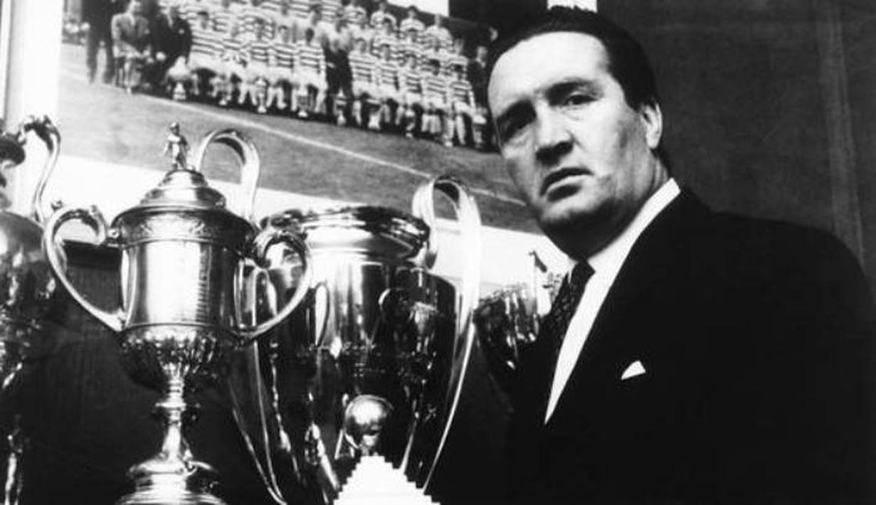 Pelatih Celtic, Jock Steins, berada di peringkat 10 dengan 33 kemenangan dari 58 partai atau rasio kemenangan 56,9 persen. (Rocksportradio.co.uk)