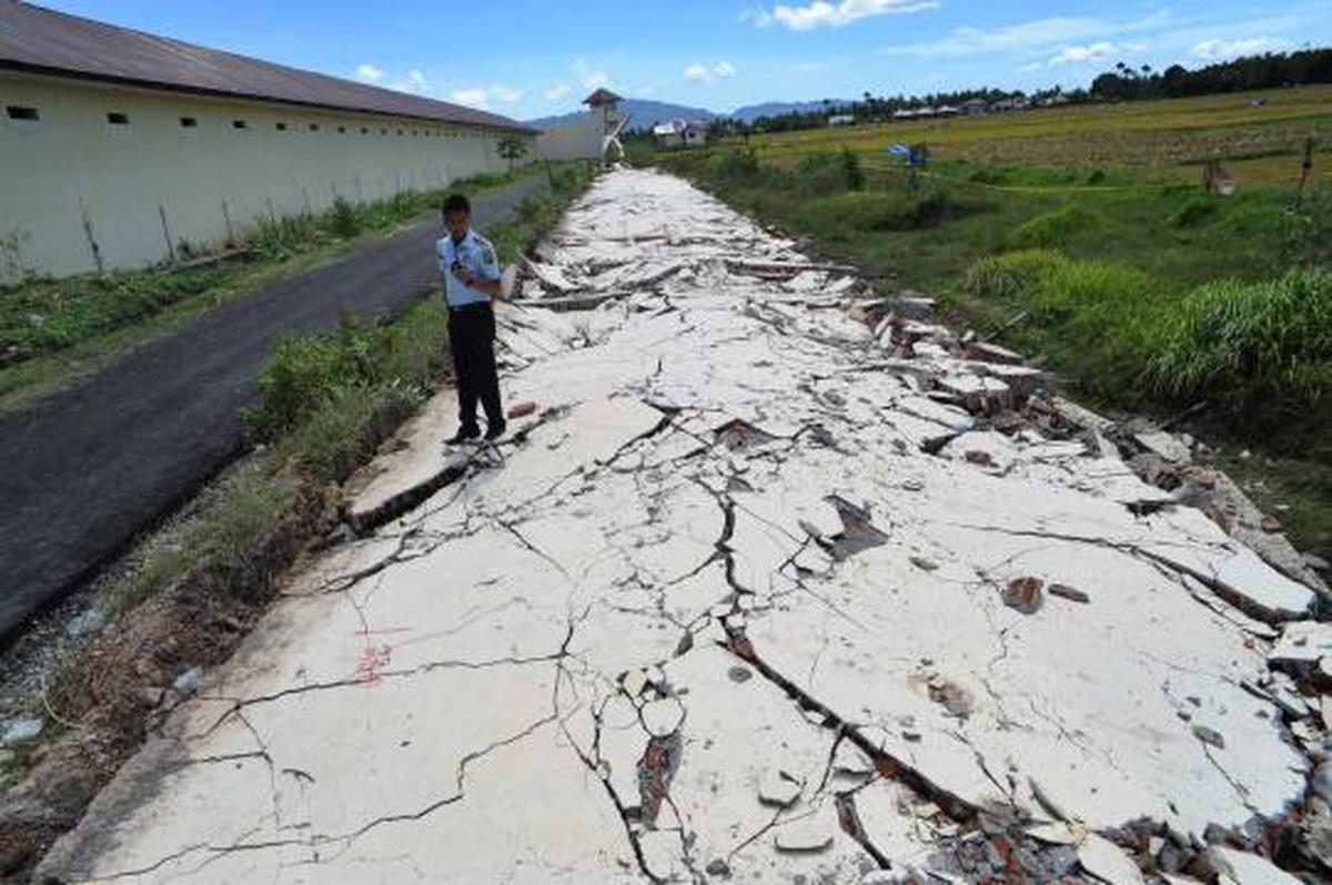 Tembok lapas di Banda Aceh ambruk akibat gempa