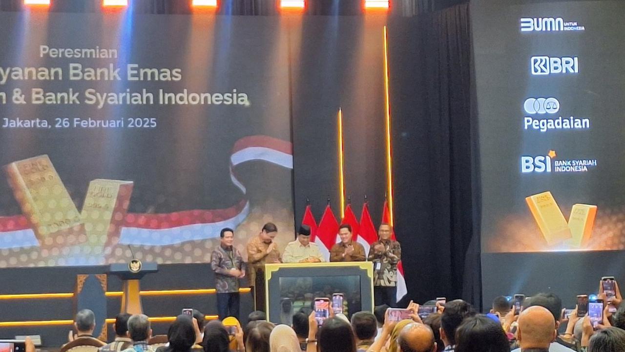 Prabowo Resmi Luncurkan Bank Emas Pertama di Indonesia