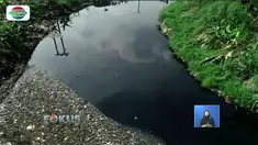 Sepekan lebih dibersihkan, sampah di Kali Pisang Batu, Bekasi, mulai berkurang. Meski kondisinya masih hitam, namun permukaan air sudah terlihat kembali.