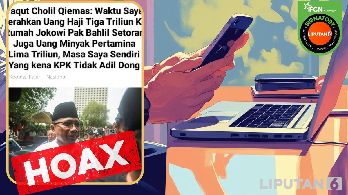 Cek Fakta: Hoaks Artikel Yaqut Sebut Bahlil Serahkan Uang Minyak Pertamina ke Jokowi 5 Triliun