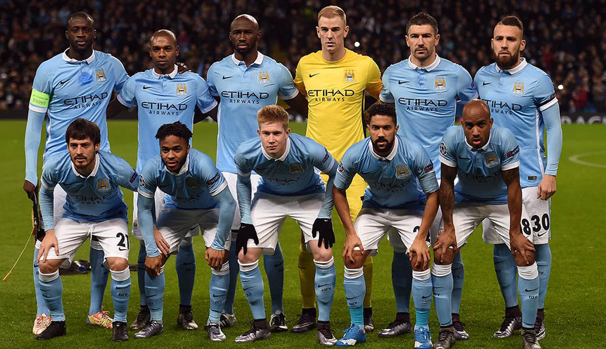 Juara grup D, Manchester City. Klub kaya di Liga Inggris itu akan membuat persaingan meraih gelar Liga Champions semakin berat. (AFP Photo/Paul Ellis)