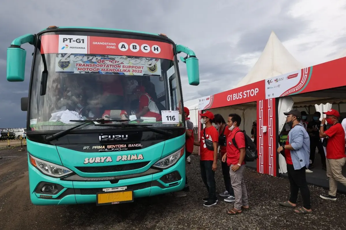 Kementerian Perhubungan akan melakukan evaluasi terhadap program bantuan bus pada gelaran MotoGP Mandalika. (Dok Kemenhub)