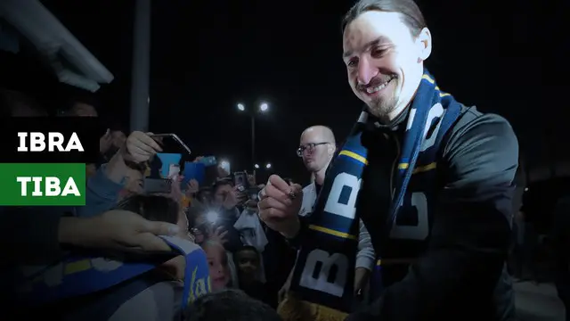 Zlatan Ibrahimovic tiba di Los Angeles pada Kamis (29/3/2018) waktu setempat.