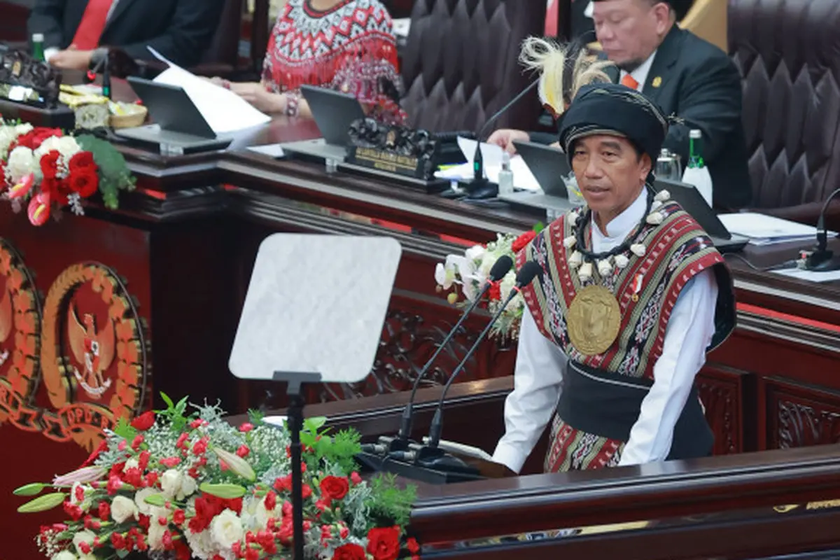 Presiden Jokowi Berpidato di Sidang Tahunan MPR 2023