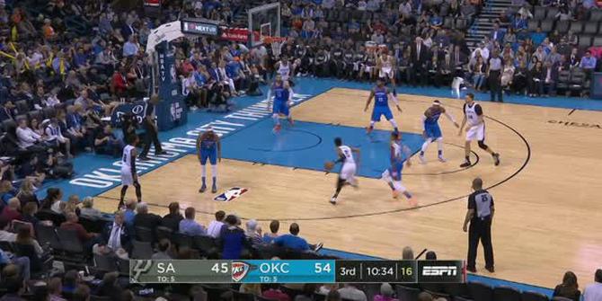 VIDEO : Cuplikan Pertandingan NBA, Thunder 104 vs Spurs 90