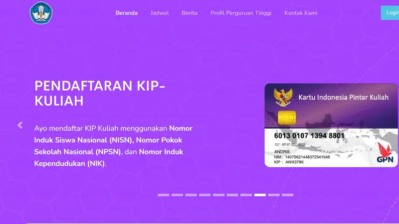 Pendaftaran Kartu Indonesia Pintar atau KIP Kuliah Merdeka 2023 sudah mulai dibuka oleh Kementerian Pendidikan, Kebudayaan, Riset, dan Teknologi (Kemendikbudristek) sejak Selasa 14 Februari 2023.