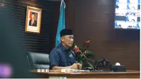 Kepala Badan Kepegawaian Negara (BKN) Zudan dalam Apel Pagi bersama seluruh pegawai BKN, Selasa (26/8/2025) secara daring. (Dok BKN)