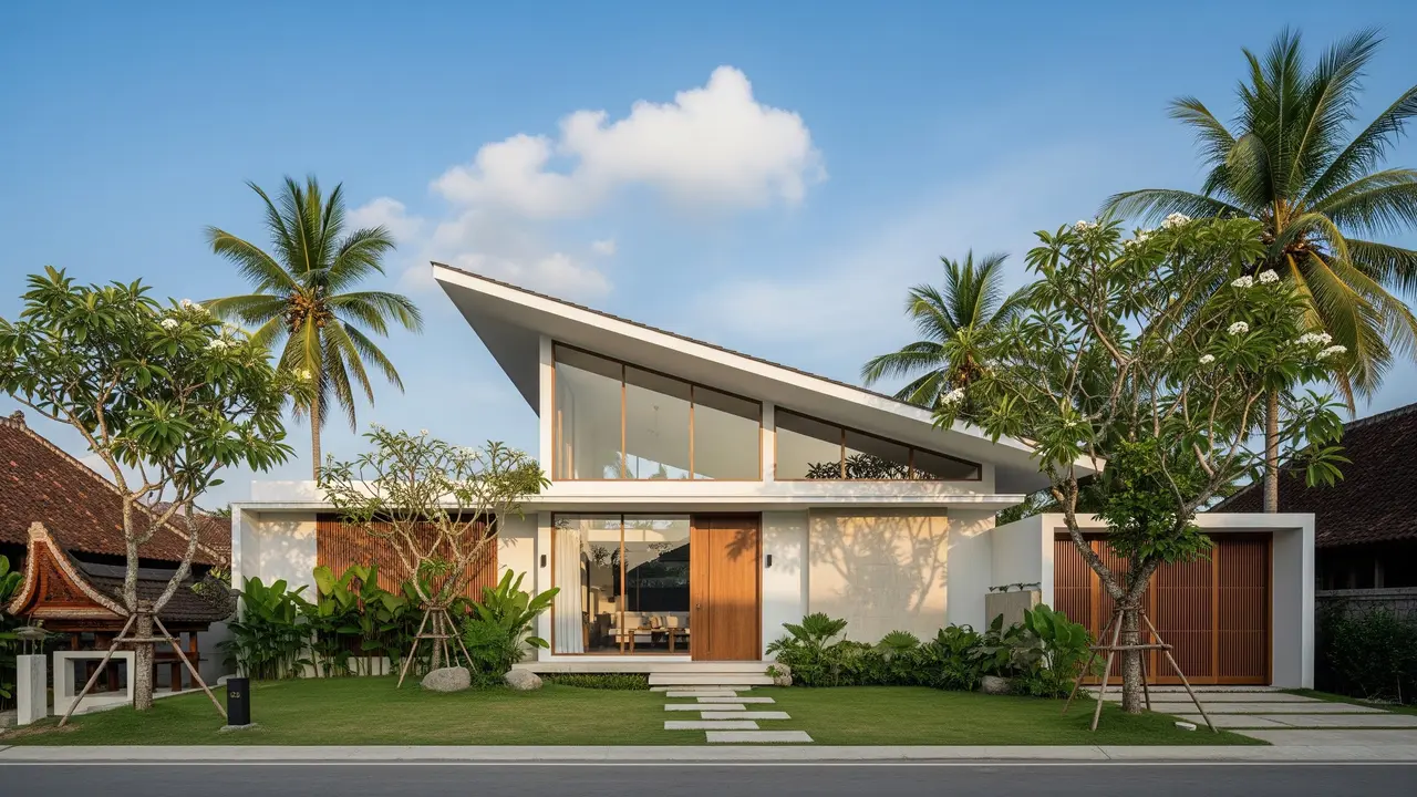 7 Desain Rumah Minimalis Atap Miring Satu Arah, Modern dan Cocok di Lahan Sempit