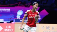 Aksi tunggal putri Indonesia, Putri Kusuma Wardani, saat perempat final Piala Sudirman 2025 melawan Thailand, di Xiamen, China, Jumat (2/5/2025). (Humas PBSI)