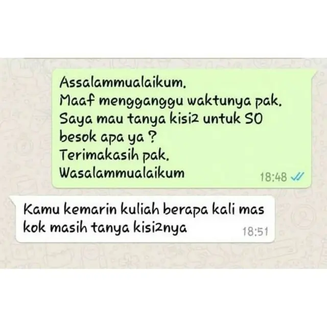chat kocak mahasiswa dan dosen (foto: brilio)