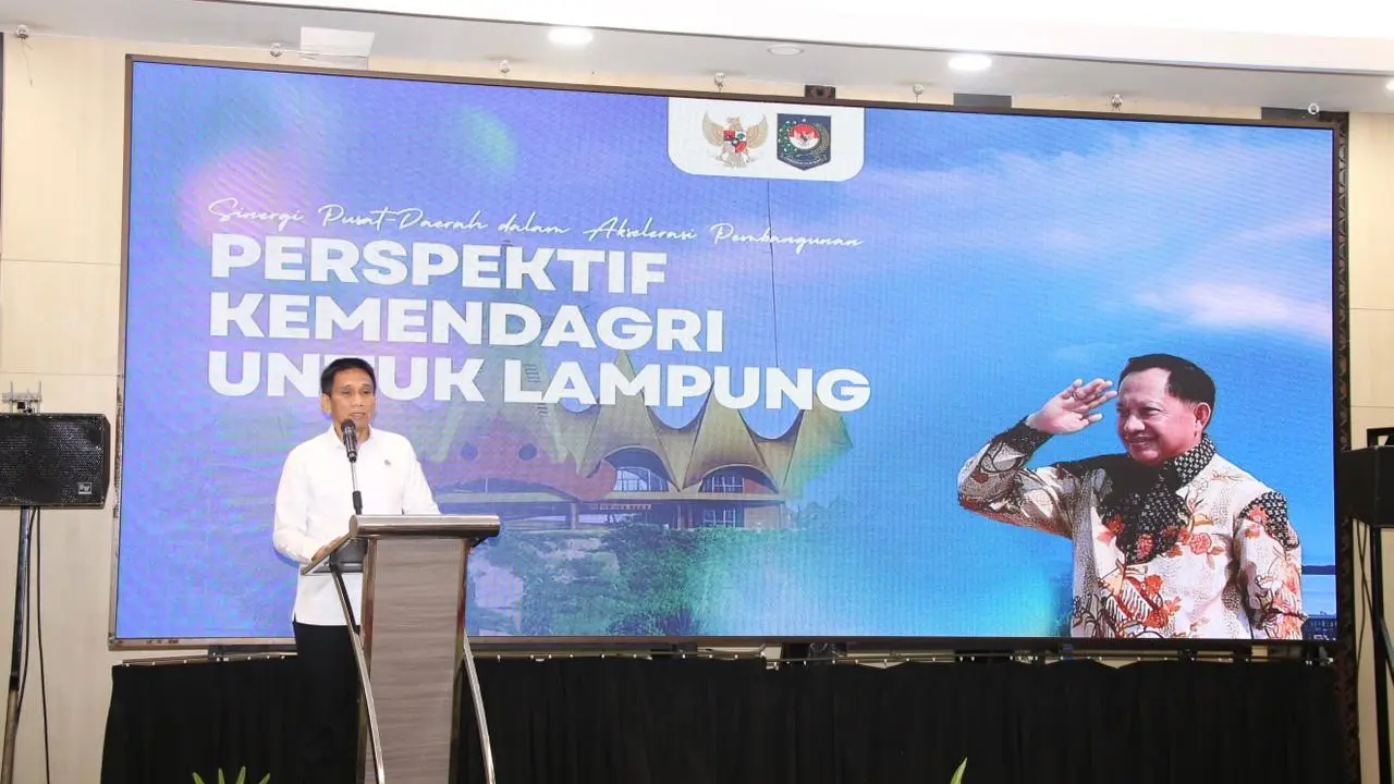 Dorong Lampung Jadi Penggerak Ekonomi, Wamendagri Wiyagus Tekankan Sinergi Pusat-Daerah